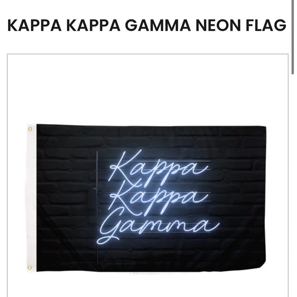 Kappa Kappa Gamma Neon Flag